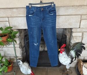 K Jordan Dark Blue Ankle Jeans